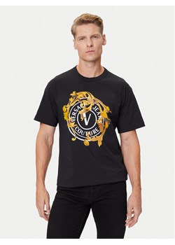 Versace Jeans Couture T-Shirt 79GAHE01 CJ00T Czarny Regular Fit ze sklepu MODIVO w kategorii T-shirty męskie - zdjęcie 184749494