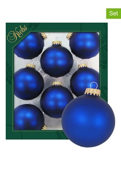 Krebs Glas Lauscha Bomnki (8 szt.) w kolorze niebieskim - Ø 7 cm ze sklepu Limango Polska w kategorii Dekoracje bożonarodzeniowe - zdjęcie 184751551
