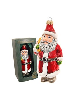 Krebs Glas Lauscha Bombka w kolorze czerwono-białym - (D)13 cm ze sklepu Limango Polska w kategorii Dekoracje bożonarodzeniowe - zdjęcie 184751564