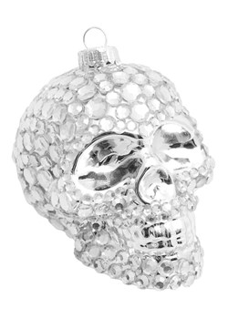 Krebs Glas Lauscha Szklana ozdoba na choinkę w kolorze srebrnym - 10 cm ze sklepu Limango Polska w kategorii Zawieszki - zdjęcie 184751763