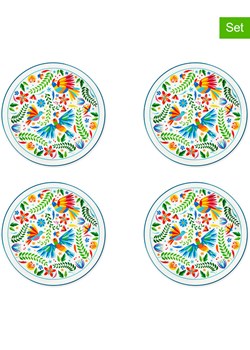 Trendy Kitchen by EXCÉLSA Talerze (4 szt.) &quot;Mexican Flow&quot; w kolorze białym ze wzorem do pizzy - Ø 31 cm ze sklepu Limango Polska w kategorii Talerze - zdjęcie 184752143