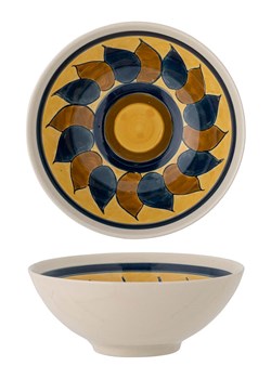Bloomingville Miska &quot;Heikki&quot; w kolorze żółto-brązowo-niebieskim - Ø 19 cm ze sklepu Limango Polska w kategorii Misy i tace dekoracyjne - zdjęcie 184752240