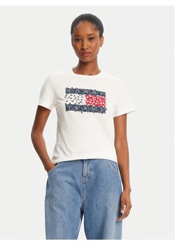 Tommy Jeans T-Shirt Floral Flag DW0DW20897 Biały Regular Fit ze sklepu MODIVO w kategorii Bluzki damskie - zdjęcie 184752911