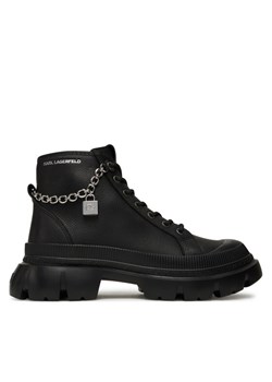 KARL LAGERFELD Trapery Trekka Max Lock KL43542 Czarny ze sklepu MODIVO w kategorii Workery damskie - zdjęcie 184753021