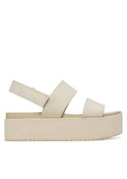Calvin Klein Jeans Sandały Flatform Sandal Sling In YW0YW01788 Écru ze sklepu MODIVO w kategorii Sandały damskie - zdjęcie 184754952