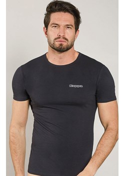 Kappa koszulka męska bawełniana z krótkim rękawem czarna K1304, Kolor antracytowy, Rozmiar M, Kappa ze sklepu Primodo w kategorii T-shirty męskie - zdjęcie 184755920
