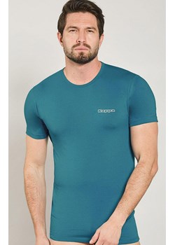 Kappa koszulka męska bawełniana z krótkim rękawem turkusowa K1304, Kolor turkusowy, Rozmiar M, Kappa ze sklepu Primodo w kategorii T-shirty męskie - zdjęcie 184755924