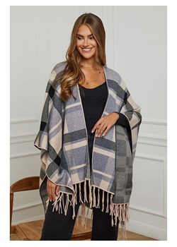 Soft Cashmere Ponczo w kolorze szaro-beżowym ze sklepu Limango Polska w kategorii Poncza - zdjęcie 184756832