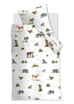 Hanneke de Jager Komplet pościeli renforcé &quot;Forest Animals&quot; w kolorze białym ze wzorem ze sklepu Limango Polska w kategorii Pościel dziecięca - zdjęcie 184756931
