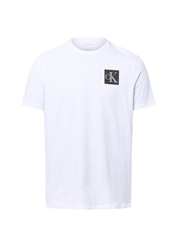 Calvin Klein Jeans Koszulka męska Mężczyźni Bawełna biały jednolity ze sklepu vangraaf w kategorii T-shirty męskie - zdjęcie 184758920