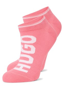HUGO Damskie skarpety do obuwia sportowego pakowane po 2 szt. Kobiety Bawełna wyrazisty róż jednolity ze sklepu vangraaf w kategorii Skarpetki damskie - zdjęcie 184758930