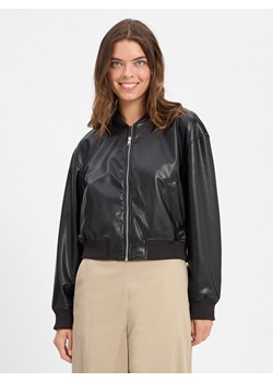 HUGO BLUE Damska kurtka ze sztucznej skóry - Attitude-1_B Kobiety Sztuczna skóra czarny jednolity ze sklepu vangraaf w kategorii Kurtki damskie - zdjęcie 184758971