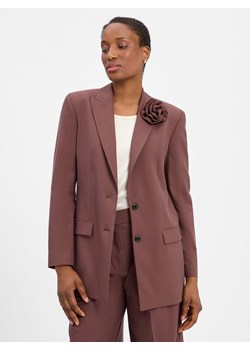 HUGO Długi blezer damski - Arosea Kobiety nugatowy jednolity ze sklepu vangraaf w kategorii Marynarki damskie - zdjęcie 184758981