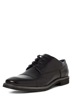 Bugatti Męskie skórzane buty sznurowane Mężczyźni skóra czarny jednolity ze sklepu vangraaf w kategorii Buty eleganckie męskie - zdjęcie 184759013