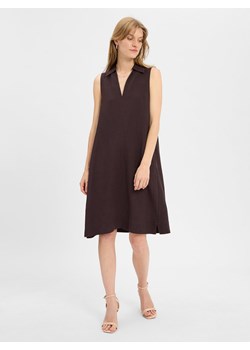 Opus Damski strój codzienny - Wika Kobiety wiskoza czekoladowy jednolity ze sklepu vangraaf w kategorii Sukienki - zdjęcie 184759040