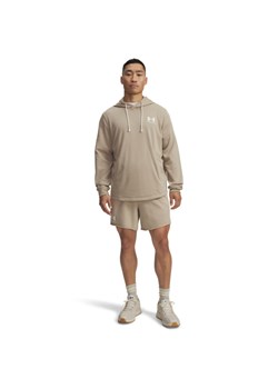 Męska bluza dresowa nierozpinana z kapturem Under Armour UA Rival Terry - beżowa ze sklepu Sportstylestory.com w kategorii Bluzy męskie - zdjęcie 184760640
