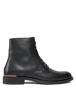 Tommy Hilfiger Kozaki Core Rwb Hilfiger Lth Lce Boot FM0FM05030 Czarny ze sklepu MODIVO w kategorii Buty zimowe męskie - zdjęcie 184761893