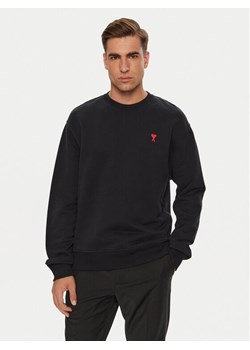 AMI Paris Bluza BFUSW001.730 Czarny Regular Fit ze sklepu MODIVO w kategorii Bluzy męskie - zdjęcie 184762003