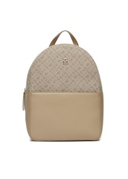 Tommy Hilfiger Plecak Th Jacquard Backpack AW0AW17074 Beżowy ze sklepu MODIVO w kategorii Plecaki - zdjęcie 184765503