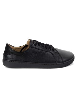 Aura: Czarne Damskie Skórzane Sneakersy Barefoot | Uniwersalne Buty z Płaską Podeszwą ze sklepu butyolivier w kategorii Półbuty damskie - zdjęcie 184767032