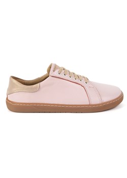 Aura: Różowe Damskie Barefoot Sneakersy Skórzane | Modne Buty Minimalistyczne, Zerowy Drop ze sklepu butyolivier w kategorii Półbuty damskie - zdjęcie 184767044