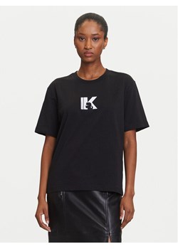 Karl Lagerfeld Jeans T-Shirt A3W17094 Czarny Regular Fit ze sklepu MODIVO w kategorii Bluzki damskie - zdjęcie 184768130