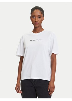Karl Lagerfeld Jeans T-Shirt A3W17039 Biały Regular Fit ze sklepu MODIVO w kategorii Bluzki damskie - zdjęcie 184768144