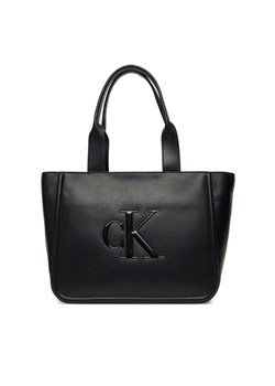 Calvin Klein Torebka Bold Ck Medium Tote LV04F3218G Czarny ze sklepu MODIVO w kategorii Torby Shopper bag - zdjęcie 184768161