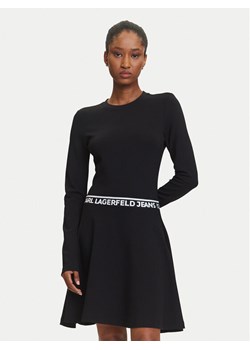 Karl Lagerfeld Jeans Sukienka codzienna A3W13009 Czarny Regular Fit ze sklepu MODIVO w kategorii Sukienki - zdjęcie 184768173
