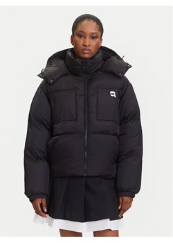 KARL LAGERFELD Kurtka zimowa A3W15020 Czarny Regular Fit ze sklepu MODIVO w kategorii Kurtki damskie - zdjęcie 184768212