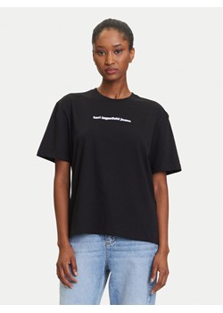 Karl Lagerfeld Jeans T-Shirt A3W17039 Czarny Regular Fit ze sklepu MODIVO w kategorii Bluzki damskie - zdjęcie 184768224