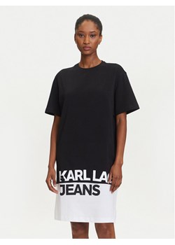 Karl Lagerfeld Jeans Sukienka codzienna A3W13005 Czarny Regular Fit ze sklepu MODIVO w kategorii Sukienki - zdjęcie 184768230