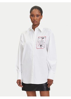 KARL LAGERFELD Koszula A3W11040 Biały Relaxed Fit ze sklepu MODIVO w kategorii Koszule damskie - zdjęcie 184768243