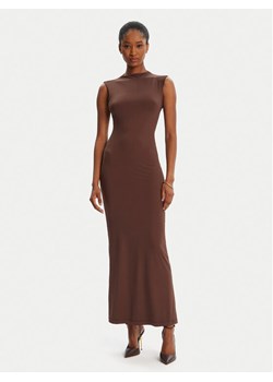BARDOT Sukienka koktajlowa Veneda High Neck 59948DB Brązowy Slim Fit ze sklepu MODIVO w kategorii Sukienki - zdjęcie 184769810