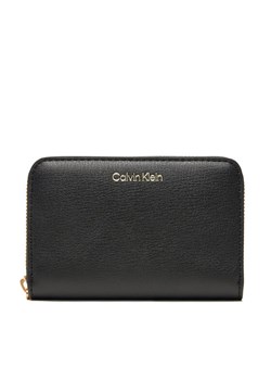 Calvin Klein Duży Portfel Damski Foil Logo Medium Zip Around LV04F1091G Czarny ze sklepu MODIVO w kategorii Portfele damskie - zdjęcie 184769894