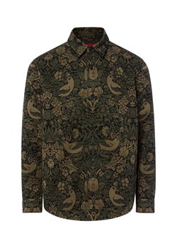 HUGO Bluza męska - Erato Mężczyźni Modern Fit khaki wzorzysty ze sklepu vangraaf w kategorii Koszule męskie - zdjęcie 184773280