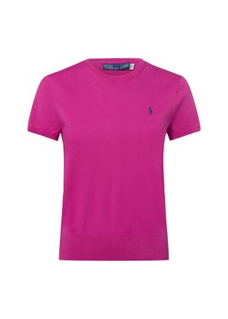 Polo Ralph Lauren Damska koszulka z dzianiny Kobiety Bawełna wyrazisty róż jednolity ze sklepu vangraaf w kategorii Bluzki damskie - zdjęcie 184773300