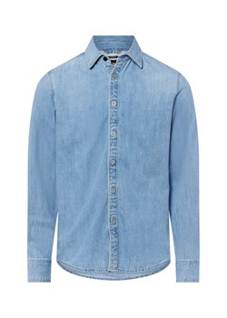 G-Star RAW Męska koszula dżinsowa - Asinart 80Z Denim Mężczyźni Slim Fit Bawełna bielony jednolity ze sklepu vangraaf w kategorii Koszule męskie - zdjęcie 184773303