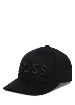 BOSS Czapka męska - Sevile Mężczyźni Bawełna czarny jednolity ze sklepu vangraaf w kategorii Czapki z daszkiem męskie - zdjęcie 184773323