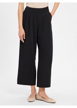 More & More Damskie spodnie materiałowe Kobiety Sztuczne włókno czarny jednolity ze sklepu vangraaf w kategorii Spodnie damskie - zdjęcie 184773332