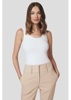 Top Damski z Bawełną Biały Cynthia ze sklepu Lancerto S.A. w kategorii Bluzki damskie - zdjęcie 184773762