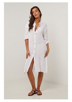 Le Monde du Lin Lniana sukienka w kolorze białym ze sklepu Limango Polska w kategorii Sukienki - zdjęcie 184776941