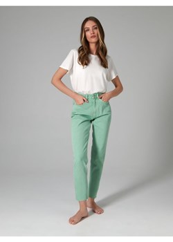 Sinsay - Jeansy mom high waist - zielony ze sklepu Sinsay w kategorii Jeansy damskie - zdjęcie 184778734