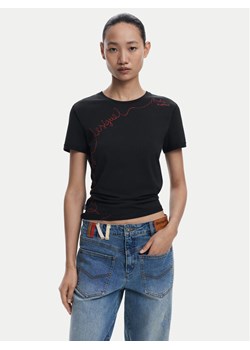 Desigual T-Shirt Charly 25WWTK08 Czarny Regular Fit ze sklepu MODIVO w kategorii Bluzki damskie - zdjęcie 184780191