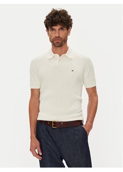 Tommy Hilfiger Polo MW0MW40701 Beżowy Regular Fit ze sklepu MODIVO w kategorii T-shirty męskie - zdjęcie 184780204