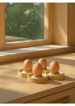 Sinsay - Podstawki pod jajko 4 pack - beżowy ze sklepu Sinsay w kategorii Dom - zdjęcie 184782911