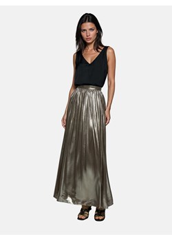Szaro-srebrna zwiewna spódnica maxi L'AF Ida ze sklepu Eye For Fashion w kategorii Spódnice - zdjęcie 184785693