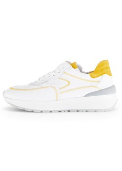 Gabor Skórzane sneakersy w kolorze biało-żółtym ze sklepu Limango Polska w kategorii Buty sportowe damskie - zdjęcie 184787033