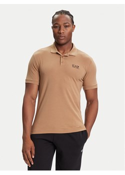 EA7 Emporio Armani Polo 8NPF14 PJVQZ U6171 Beżowy Regular Fit ze sklepu MODIVO w kategorii T-shirty męskie - zdjęcie 184787691