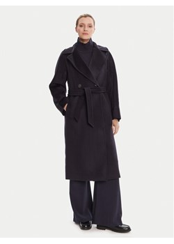 Weekend Max Mara Płaszcz wełniany Resina 2525016031 Granatowy Regular Fit ze sklepu MODIVO w kategorii Płaszcze damskie - zdjęcie 184787700